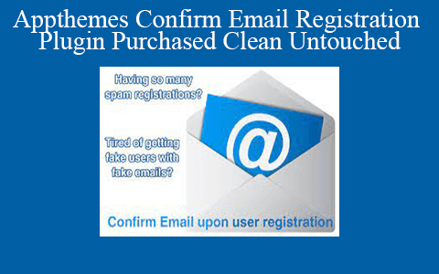 Appthemes – Confirm Email Registration Plugin Purchased Clean Untouched