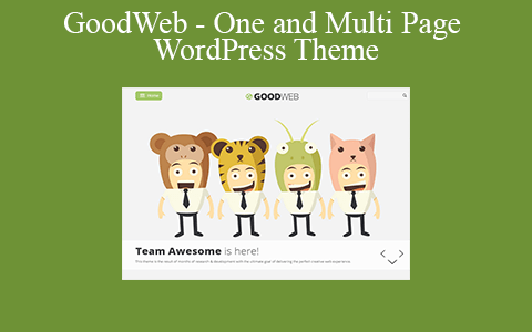 GoodWeb – One and Multi Page WordPress Theme