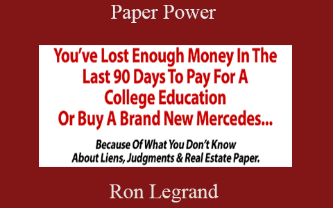 Ron Legrand – Paper Power