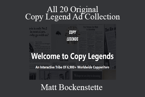 Matt Bockenstette – All 20 Original Copy Legend Ad Collection