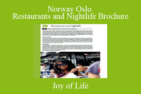 Joy of Life – Norway Oslo Restaurants and Nightlife Brochure