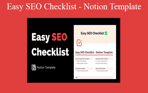 Easy SEO Checklist – Notion Template