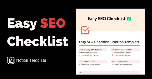 Easy SEO Checklist - Notion Template