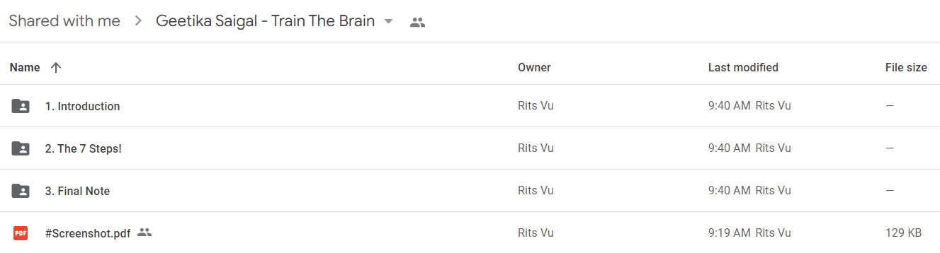 Geetika Saigal - Train The Brain