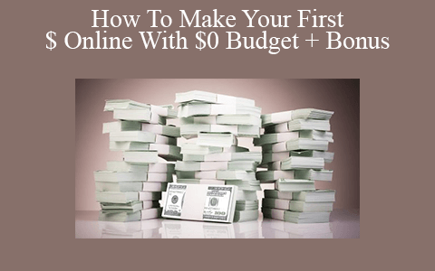 How To Make Your First $ Online With $0 Budget + Bonus