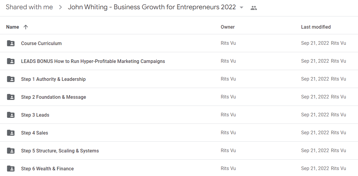 John Whiting - Business Growth for Entrepreneurs 2022