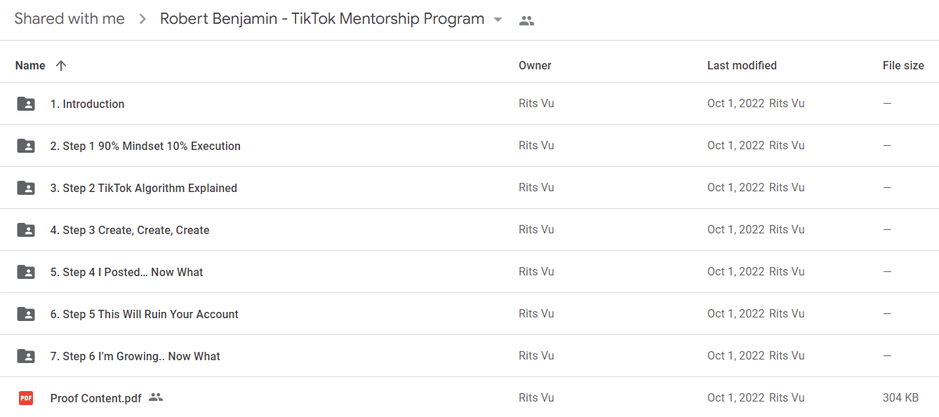 Robert Benjamin - TikTok Mentorship Program