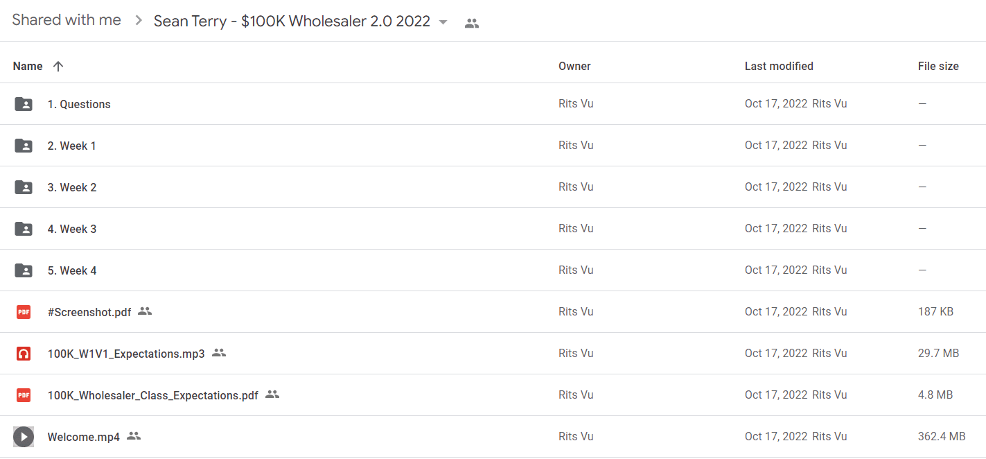 Sean Terry - $100K Wholesaler 2.0 2022