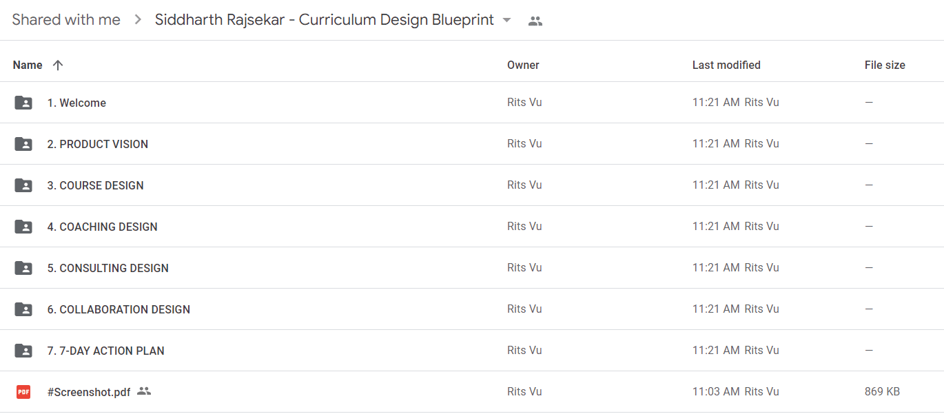 Siddharth Rajsekar - Curriculum Design Blueprint