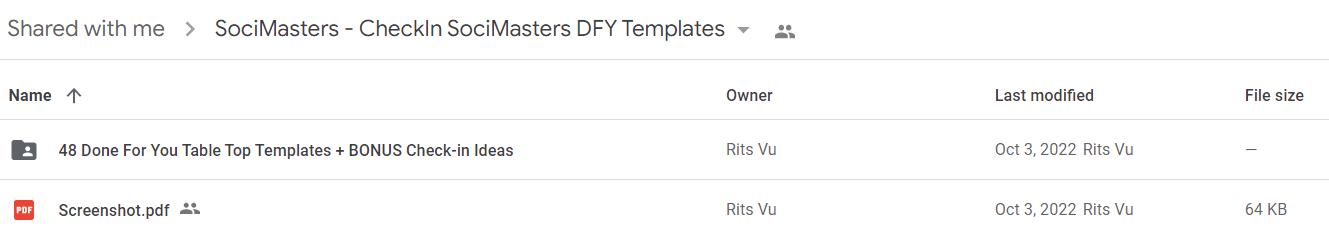 SociMasters - CheckIn SociMasters DFY Templates