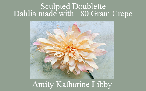 Amity Katharine Libby – Sculpted Doublette Dahlia made with 180 Gram Crepe