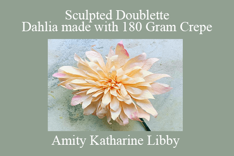 Amity Katharine Libby – Sculpted Doublette Dahlia made with 180 Gram Crepe