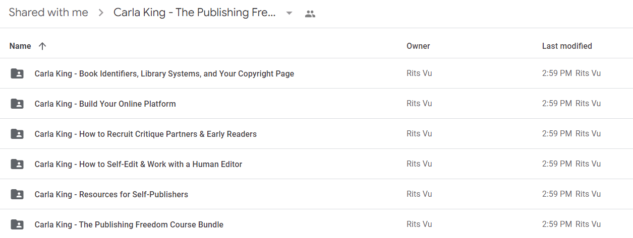 Carla King - The Publishing Freedom Course Bundle