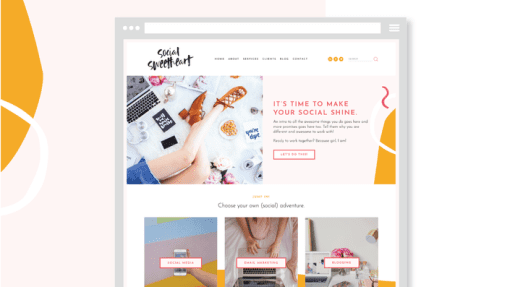 Chelsea Kardokus - Squarespace 7.1 Website Template The Social Sweetheart