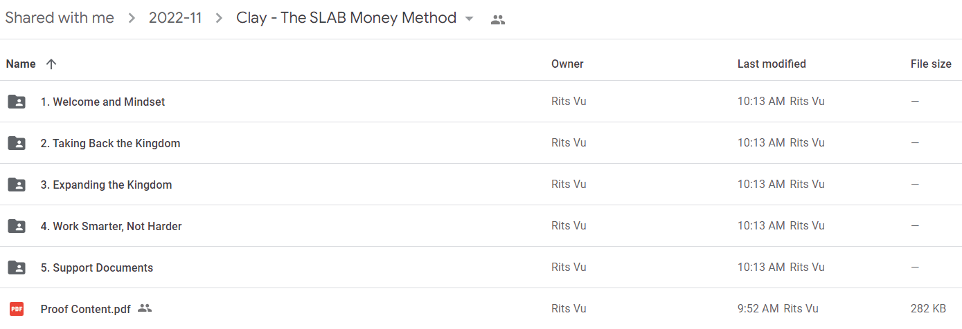 Clay - The SLAB Money Method