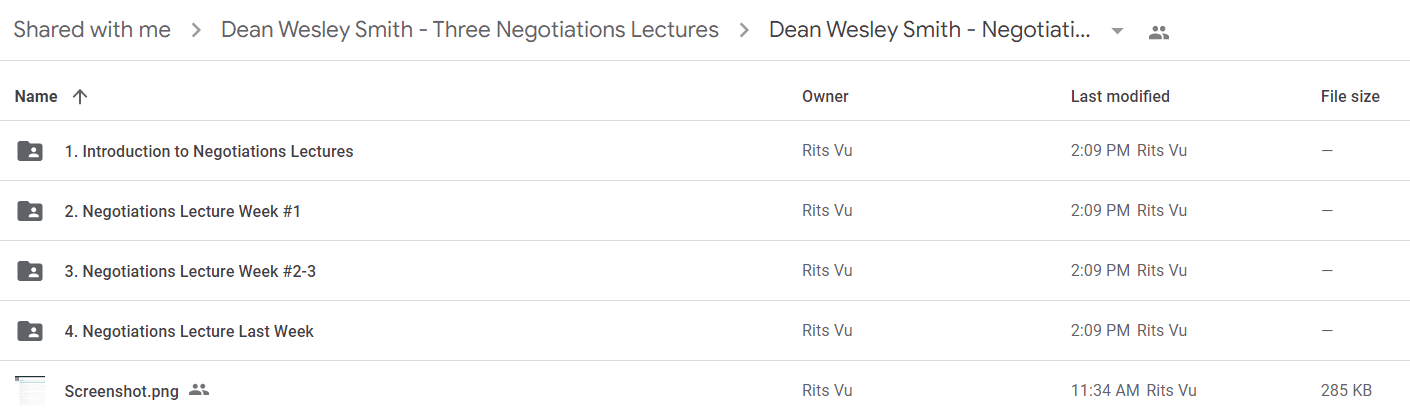 Dean Wesley Smith - Negotiating a Deal They Come to You Lecture