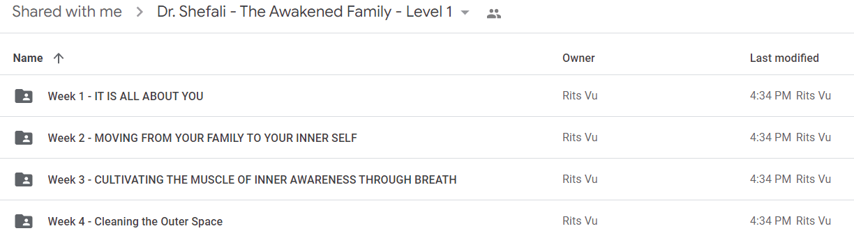 Dr. Shefali - The Awakened Family - Level 1