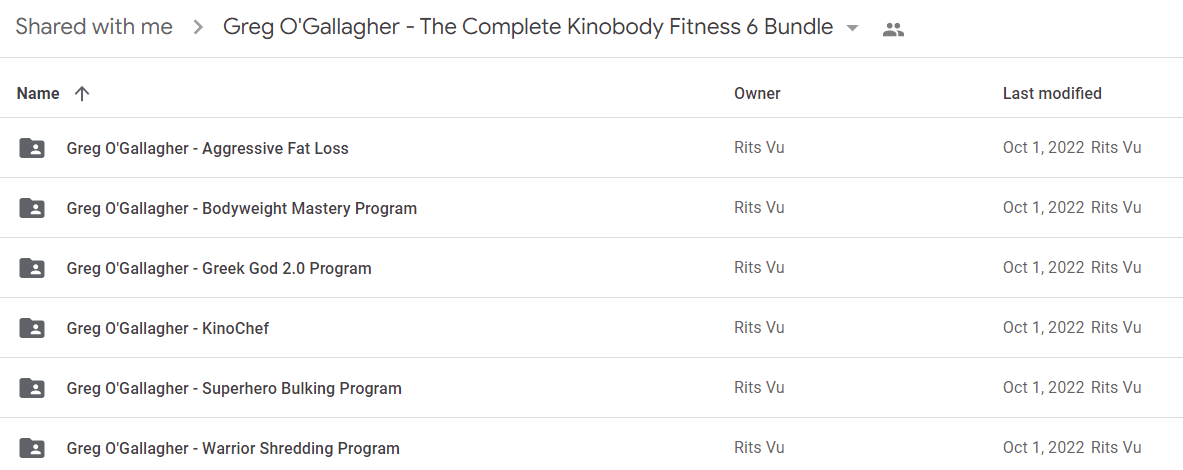 Greg O'Gallagher - The Complete Kinobody Fitness 6 Bundle