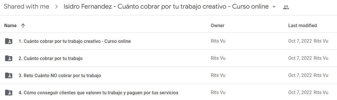 Isidro Fernandez - Cuánto cobrar por tu trabajo creativo - Curso online