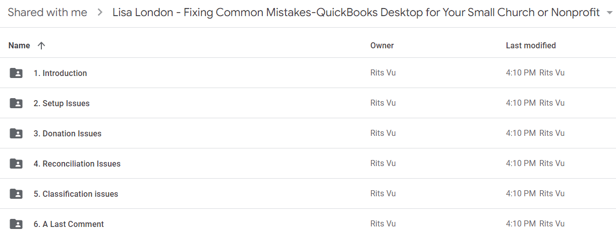 Lisa London - Fixing Common Mistakes-QuickBooks Desktop for Your Small Church or Nonprofit