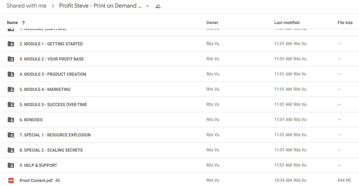 Profit Steve - Print on Demand Profits Mastery