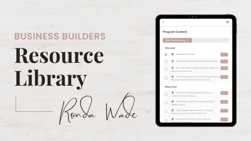 Ronda Wade - Business Builders Resource Library