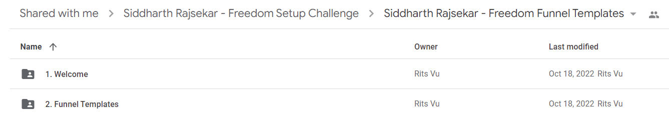 Siddharth Rajsekar - Freedom Funnel Templates