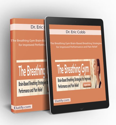 Product mockup for Dr. Eric Cobb's 'The Breathing Gym' course, showing the online training materials on a digital tablet and binder.