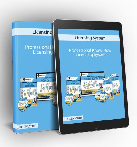 Mockup image showing course materials for Know-How Licensing System
