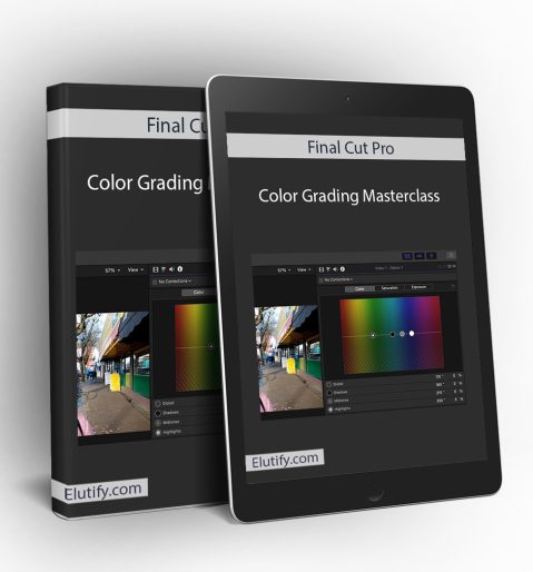 Mockup of Final Cut Pro Color Grading Masterclass interface
